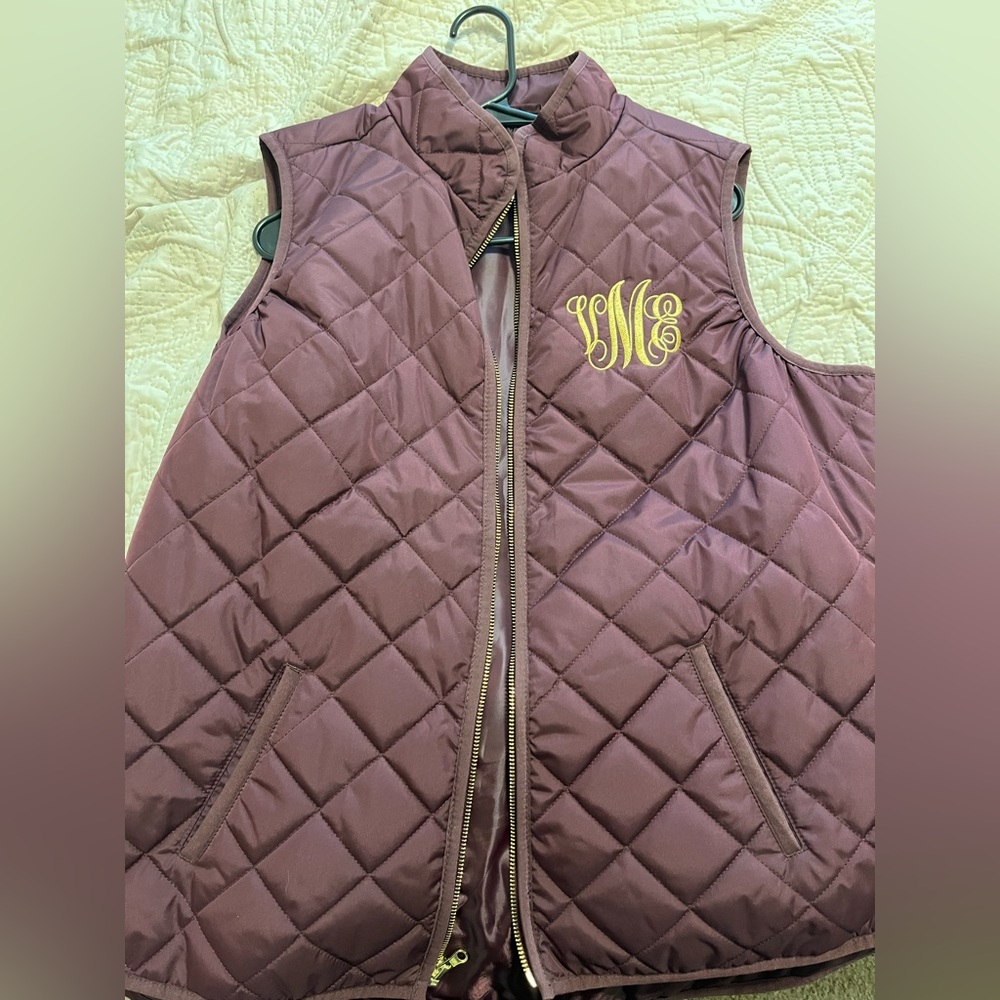 Monogrammed vest